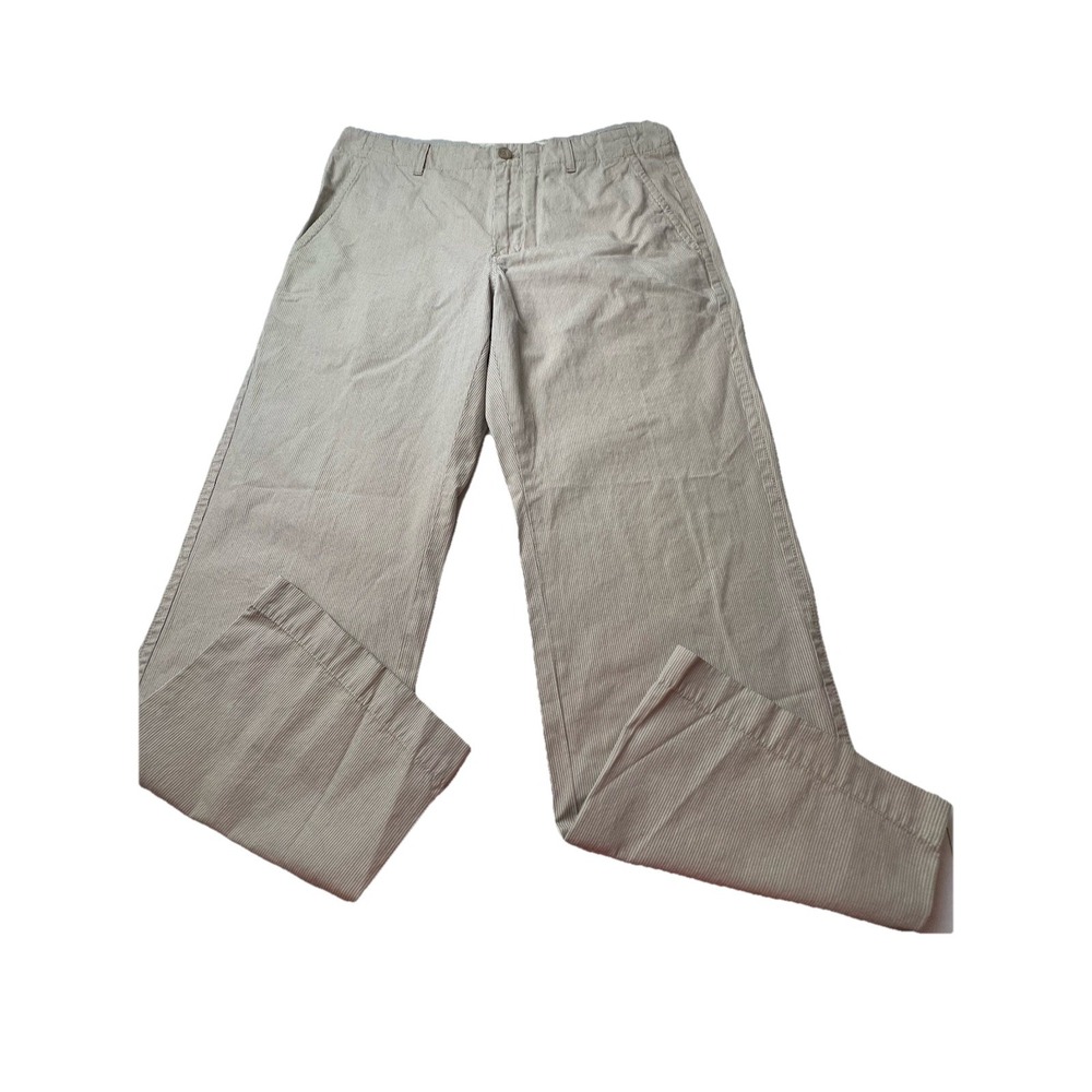 Banana Republic 100% Cotton Beige Pinstriped 100% Cotton Pants Size‎ 34/30